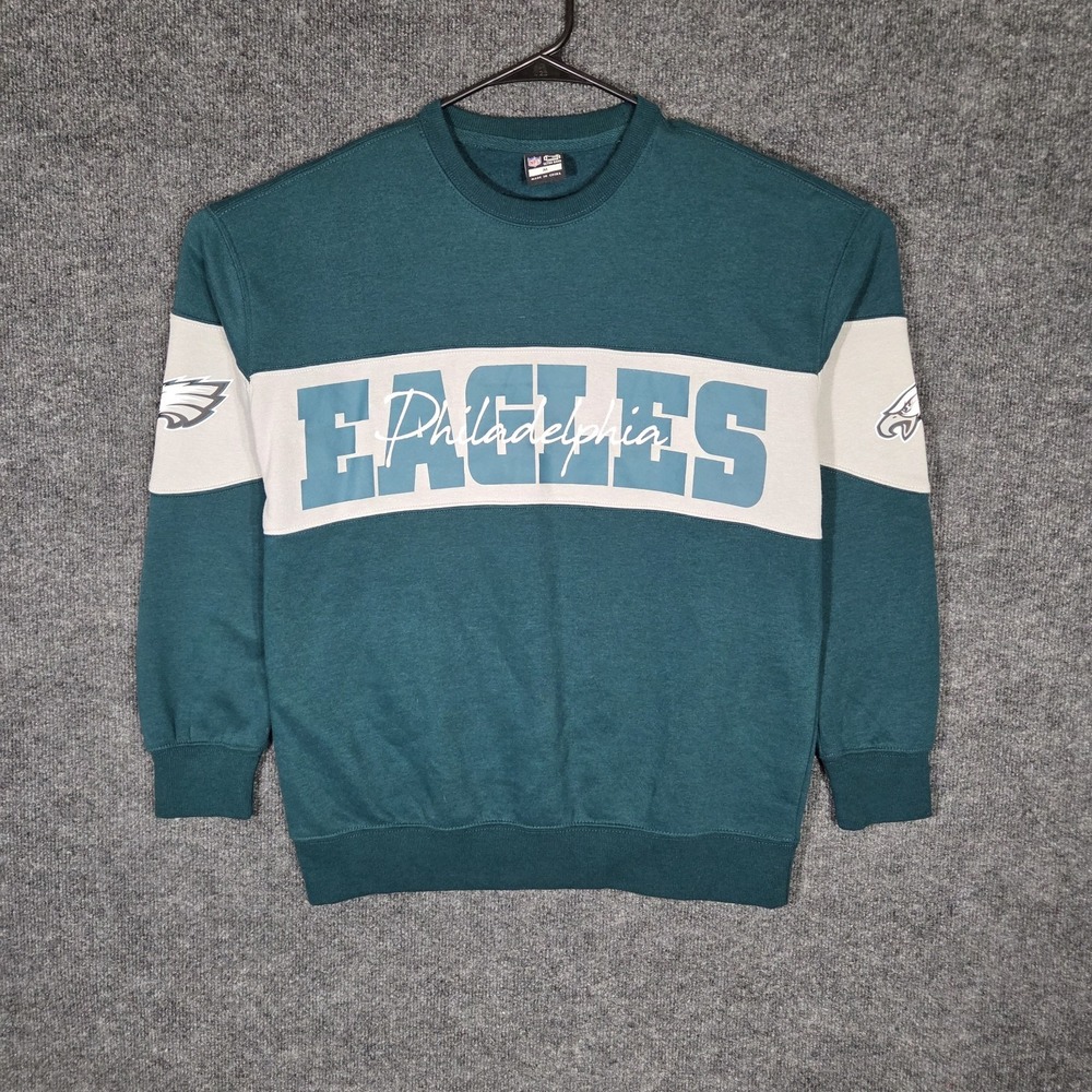 NFL Philadelphia Eagles Crewneck Sweatshirt Mens Medium Green Ultra Game Logo